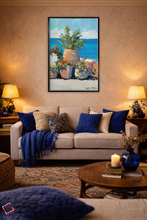 تابلو دکوراتیو سبزینه ساحلی اثر جین اسلیوکا - D4B