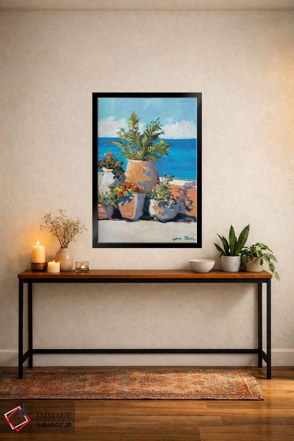 تابلو دکوراتیو سبزینه ساحلی اثر جین اسلیوکا - D5B