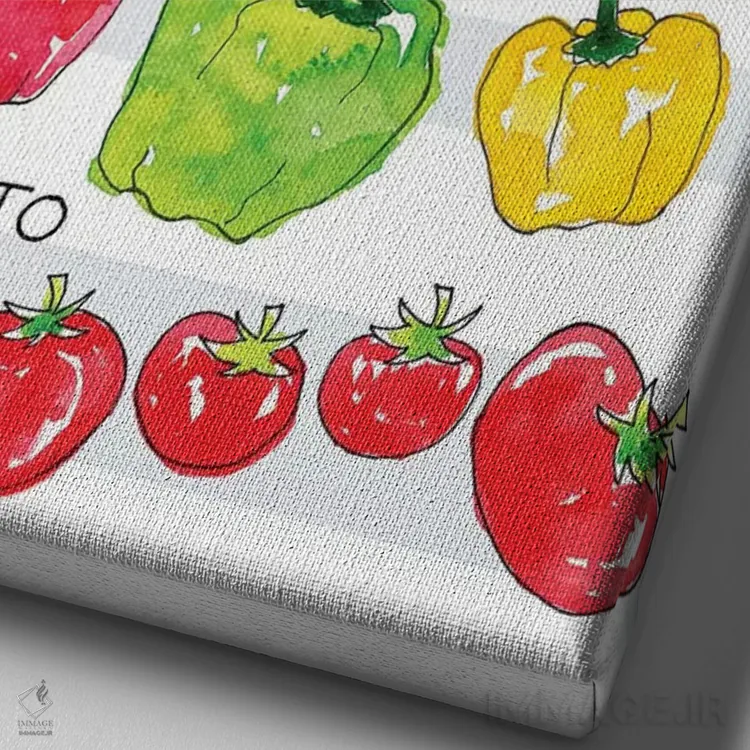 تابلو دکوراتیو تازگی باغ IV اثر جسیکا ویبل - نمای نزدیک بافت بوم