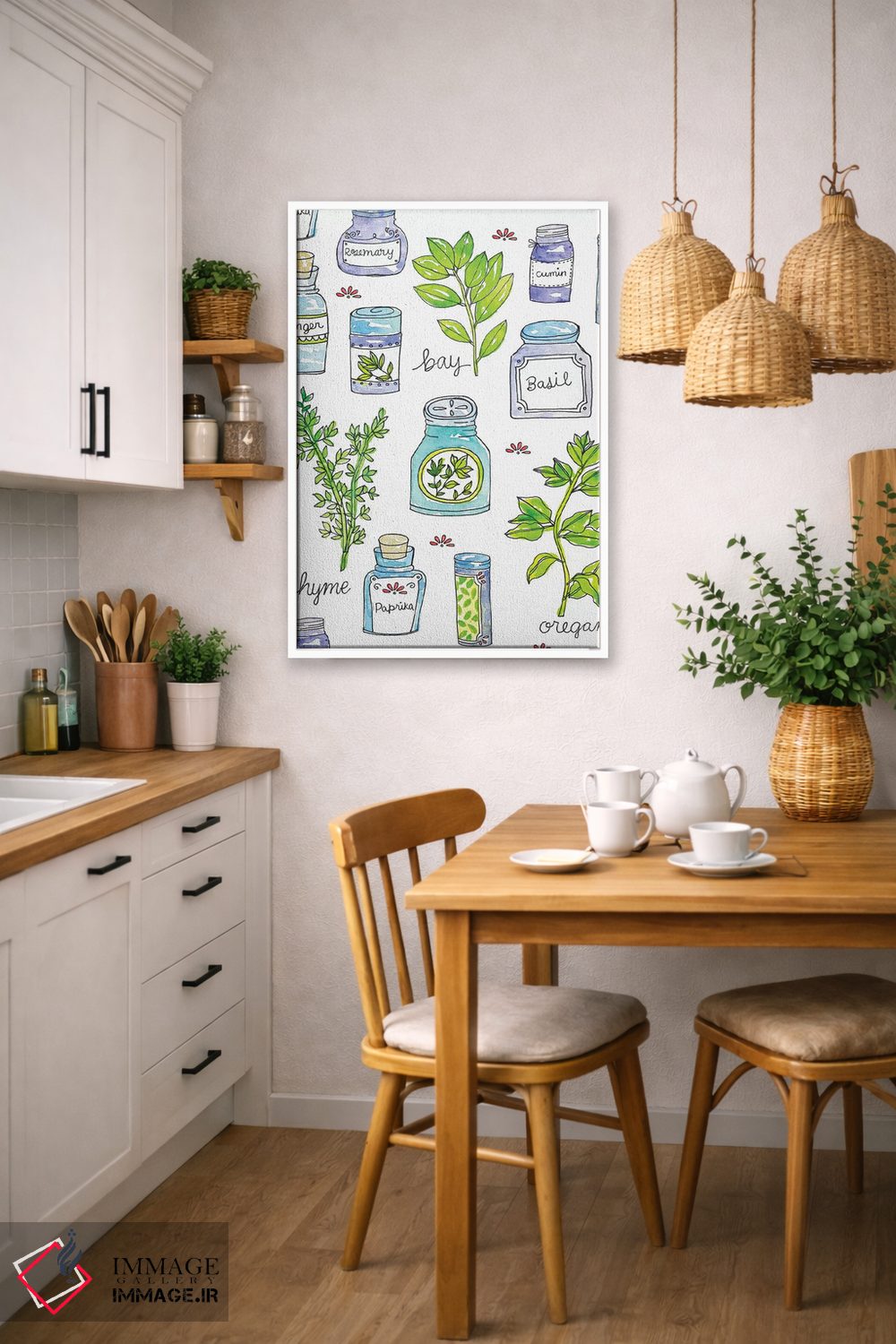 تابلو دکوراتیو تازگی باغ III اثر جسیکا ویبل - D5W