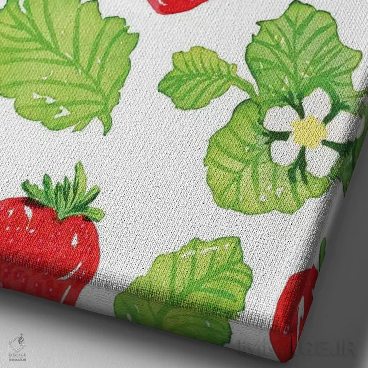 تابلو دکوراتیو میوه آبرنگی I اثر جسیکا ویبل - نمای نزدیک بافت بوم