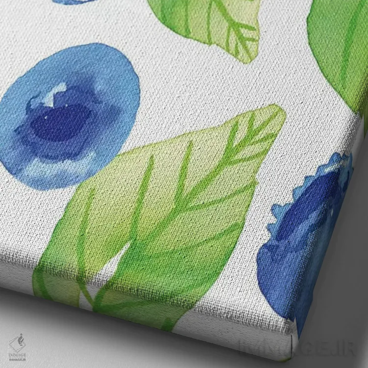 تابلو دکوراتیو میوه آبرنگی II اثر جسیکا ویبل - نمای نزدیک بافت بوم