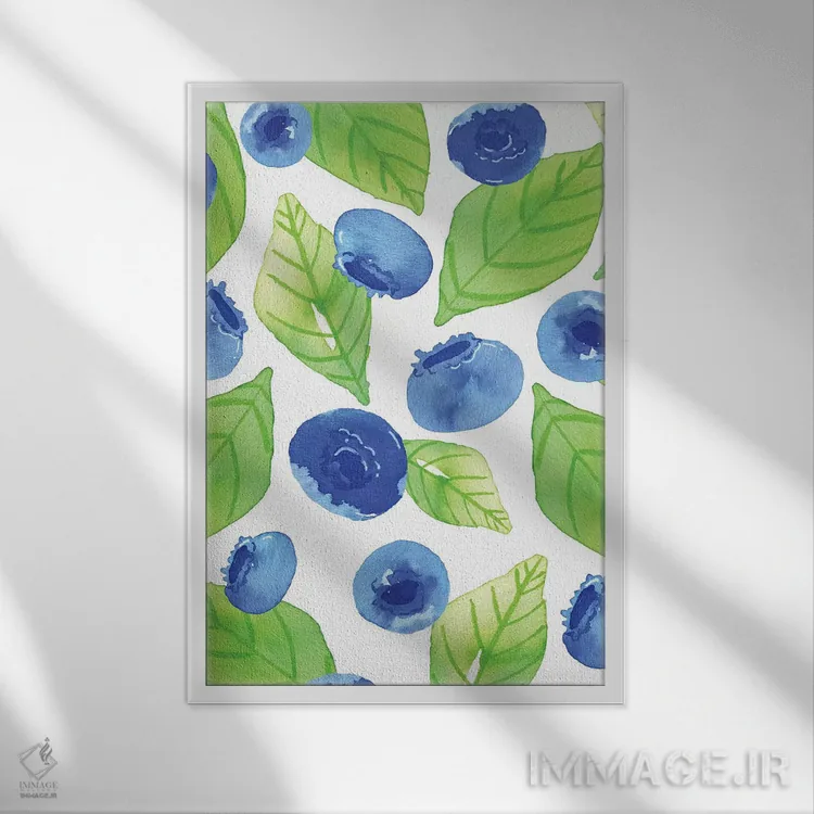 تابلو دکوراتیو میوه آبرنگی II اثر جسیکا ویبل - نمای قابدار سفید