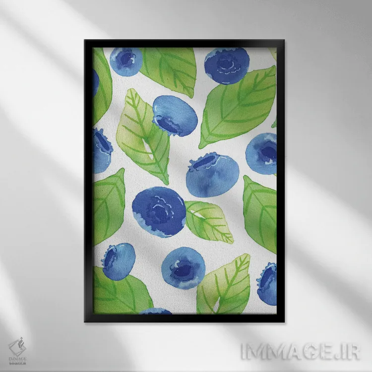 تابلو دکوراتیو میوه آبرنگی II اثر جسیکا ویبل - نمای قابدار مشکی