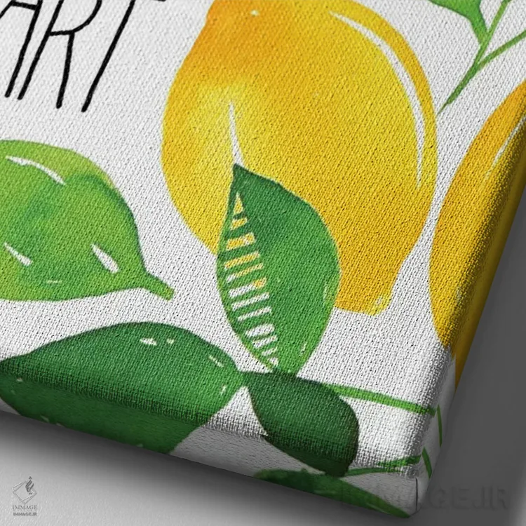 تابلو دکوراتیو میوه آبرنگی III اثر جسیکا ویبل - نمای نزدیک بافت بوم