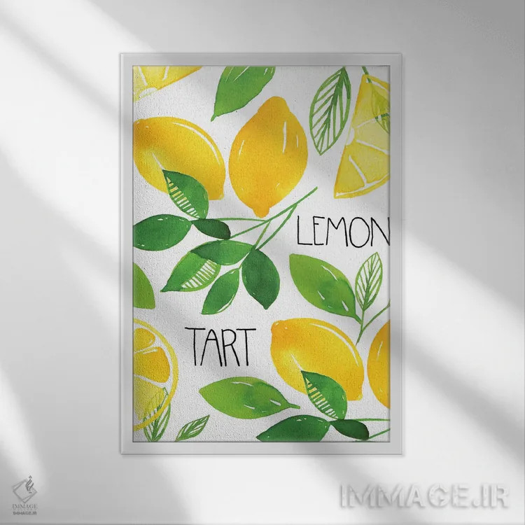 تابلو دکوراتیو میوه آبرنگی III اثر جسیکا ویبل - نمای قابدار سفید