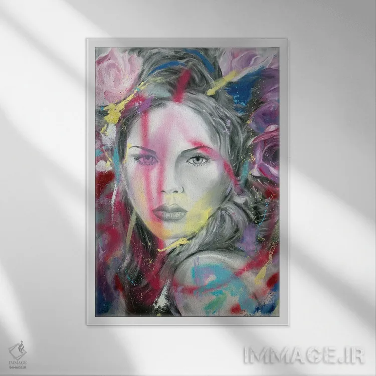 تابلو دکوراتیو دیوونه توام اثر جیسون سوو - نمای قابدار سفید