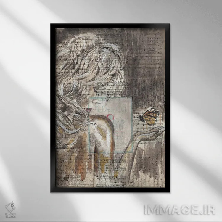 تابلو دکوراتیو دختر رویایی اثر جیسون سوو - نمای قابدار مشکی