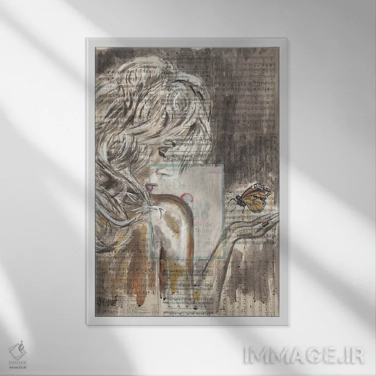 تابلو دکوراتیو دختر رویایی اثر جیسون سوو - نمای قابدار سفید