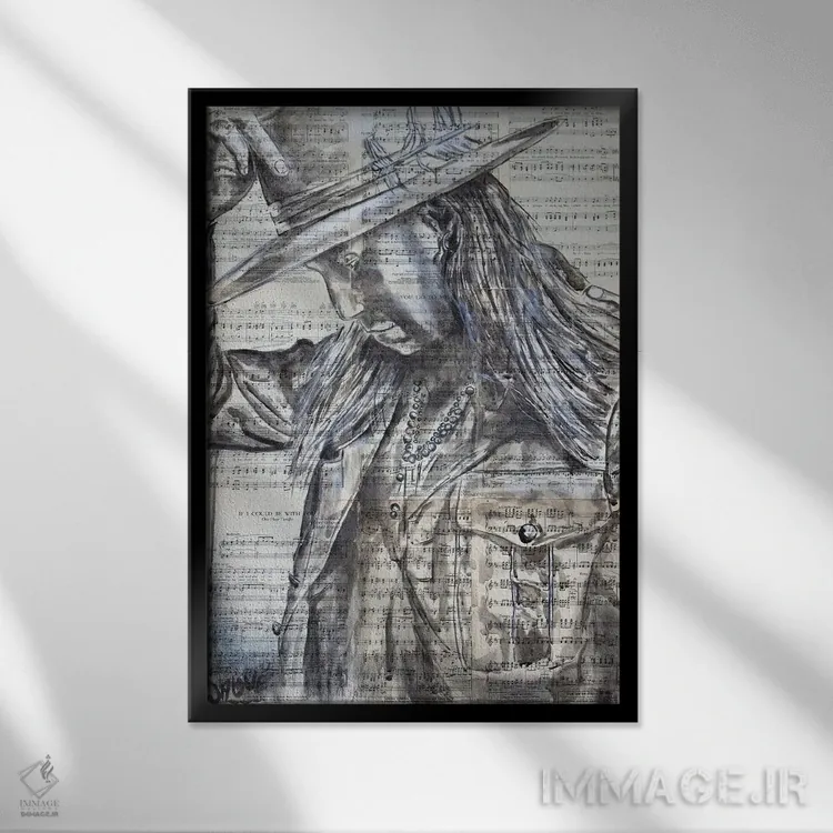 تابلو دکوراتیو یاغی اثر جیسون سوو - نمای قابدار مشکی