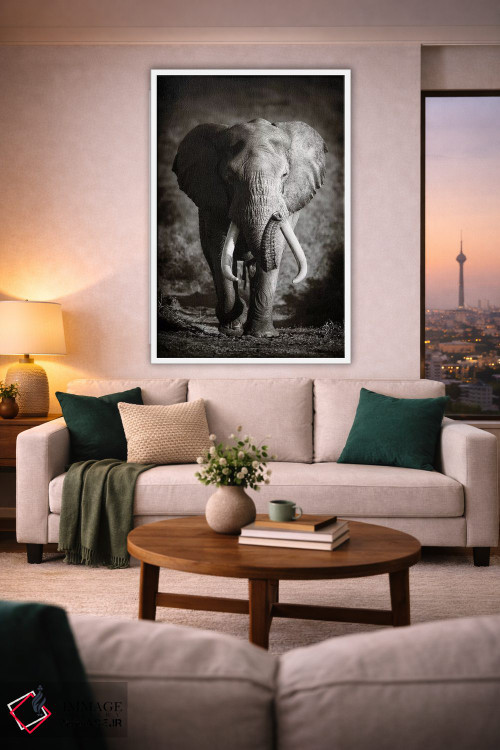 تابلو دکوراتیو فیل نر بالغ اثر یوهان سوانپوئل - D1W