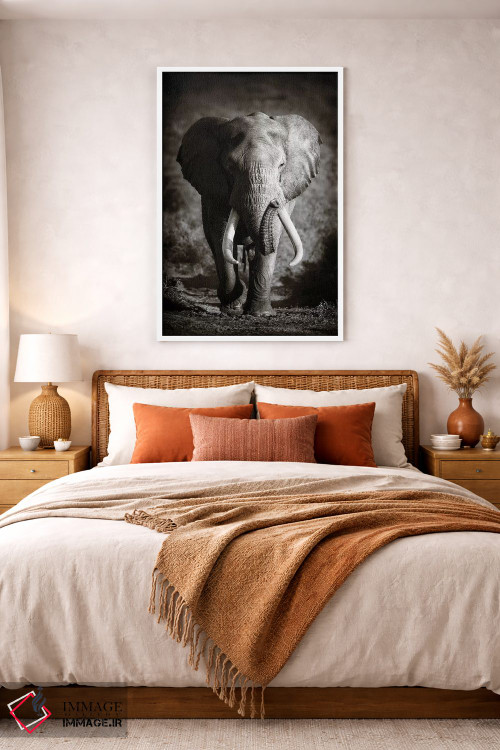 تابلو دکوراتیو فیل نر بالغ اثر یوهان سوانپوئل - D3W