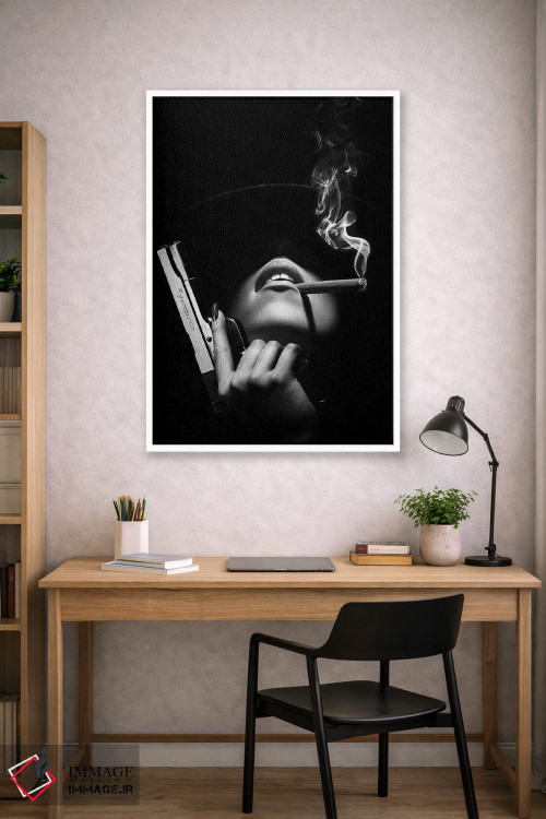 تابلو دکوراتیو زن با هفت تیر اثر یوهان سوانپوئل - D2W