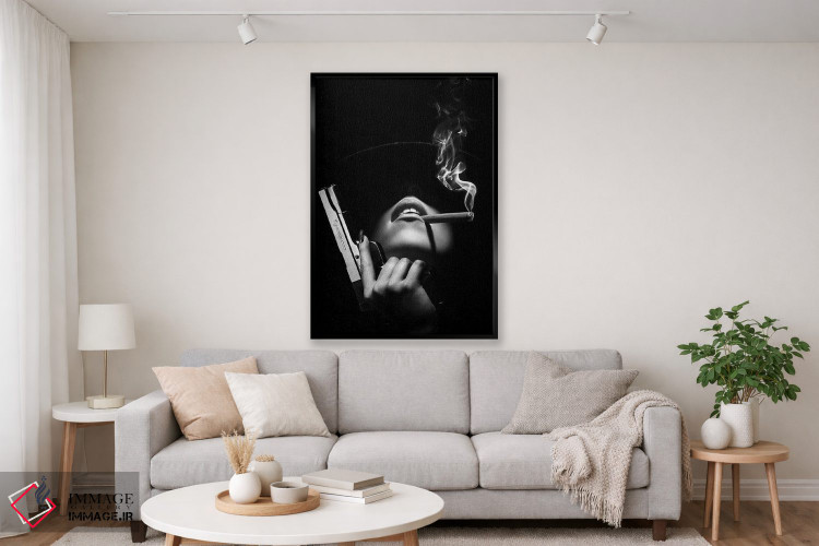 تابلو دکوراتیو زن با هفت تیر اثر یوهان سوانپوئل - D3B