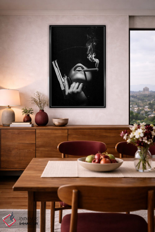 تابلو دکوراتیو زن با هفت تیر اثر یوهان سوانپوئل - D4B