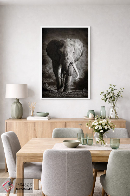 تابلو دکوراتیو فیل نر بالغ اثر یوهان سوانپوئل - D5W