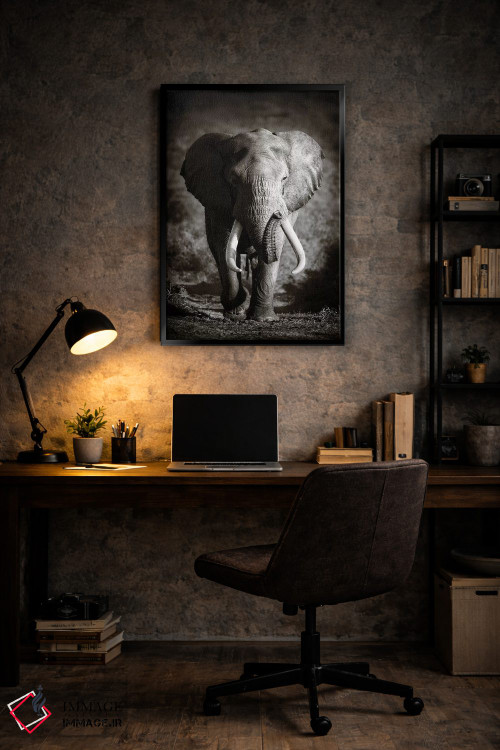 تابلو دکوراتیو فیل نر بالغ اثر یوهان سوانپوئل - D6B