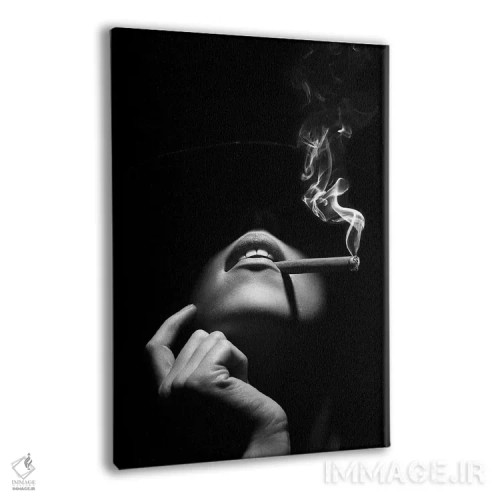 تابلو دکوراتیو زن در حال سیگار کشیدن اثر یوهان سوانپوئل - نمای پرسپکتیو محصول