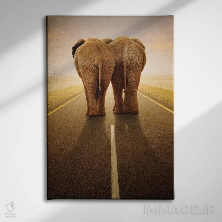 تابلو دکوراتیو رفتن با هم اثر یوهان سوانپوئل - نمای روبهرو روی دیوار