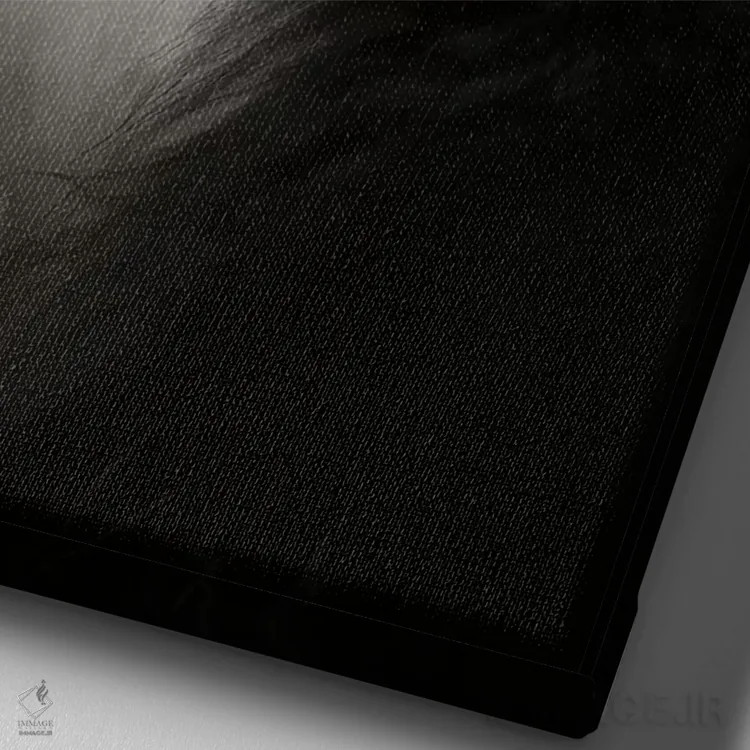 تابلو دکوراتیو شیر با دندان های ترسناک و آشکارشده اثر یوهان سوانپوئل - نمای نزدیک بافت بوم