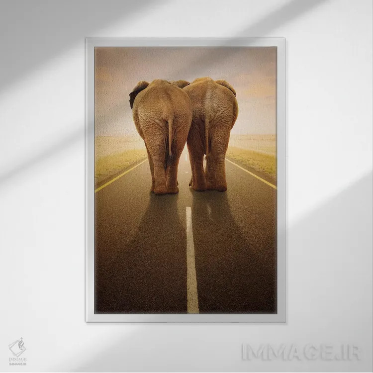 تابلو دکوراتیو رفتن با هم اثر یوهان سوانپوئل - نمای قابدار سفید