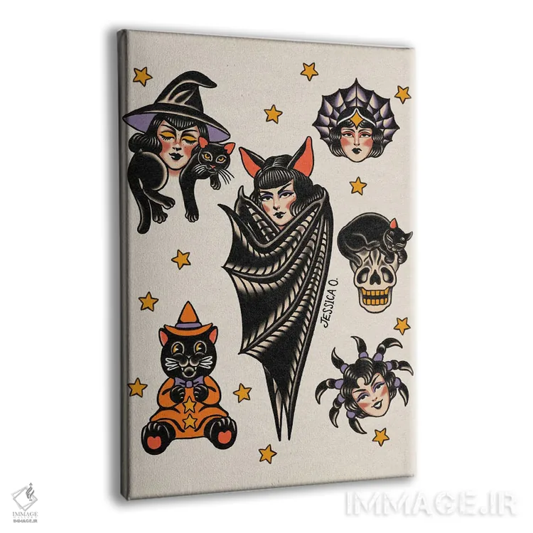 تابلو دکوراتیو هر روز هالووین است اثر جسیکا ا. - نمای پرسپکتیو محصول