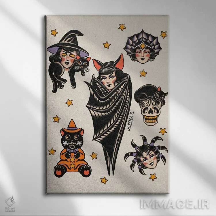 تابلو دکوراتیو هر روز هالووین است اثر جسیکا ا. - نمای روبهرو روی دیوار