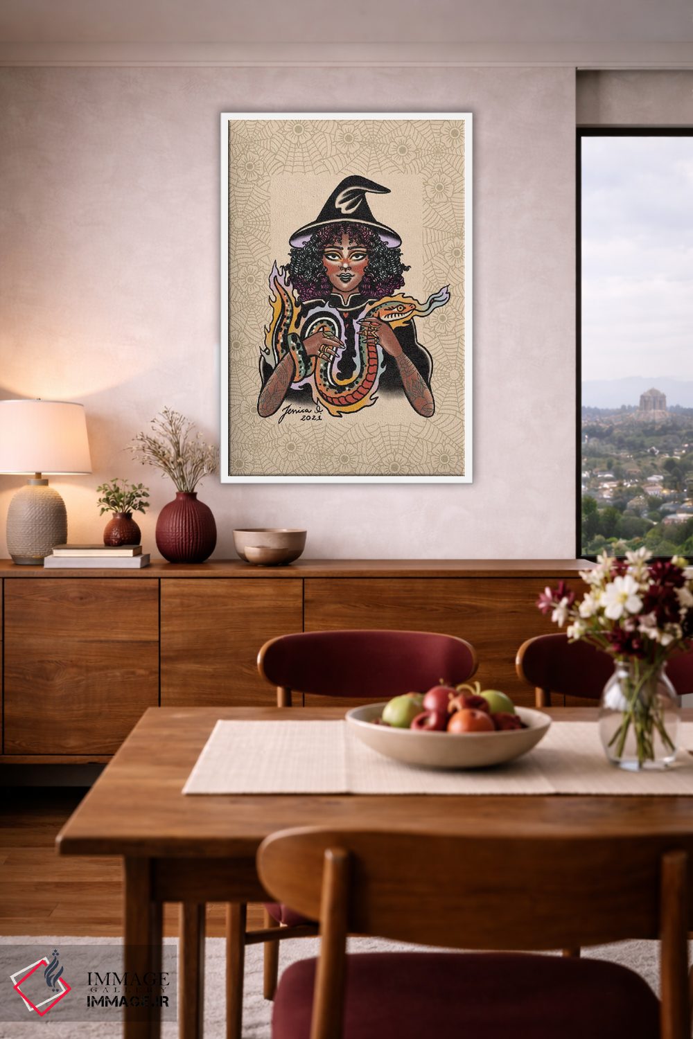 تابلو دکوراتیو عشق نیش مار اثر جسیکا ا. - D4W