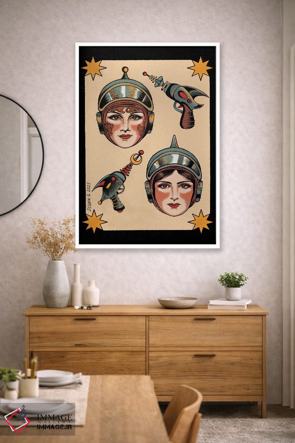 تابلو دکوراتیو جوجه های ستاره ای اثر جسیکا ا. - D2W