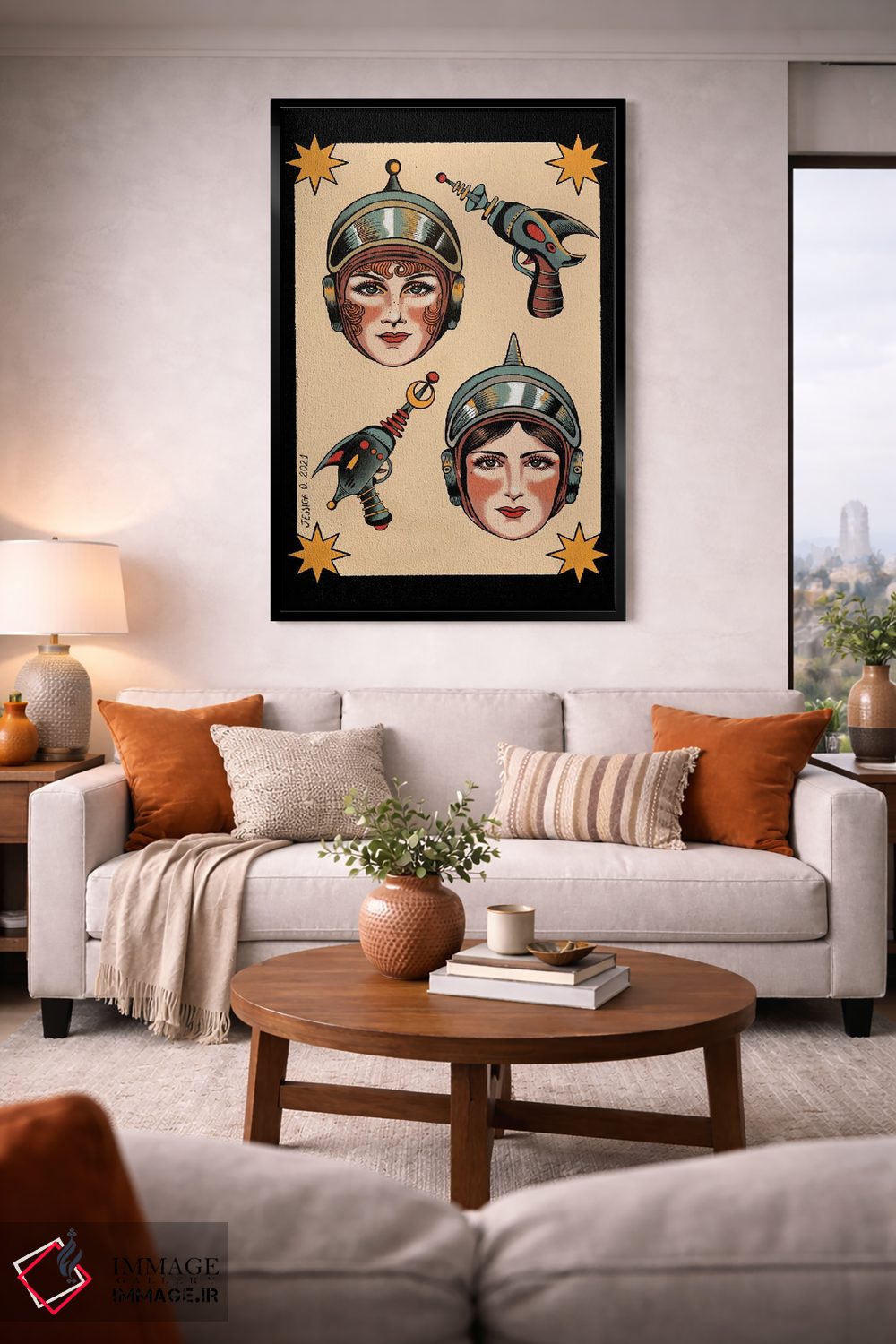 تابلو دکوراتیو جوجه های ستاره ای اثر جسیکا ا. - D3B