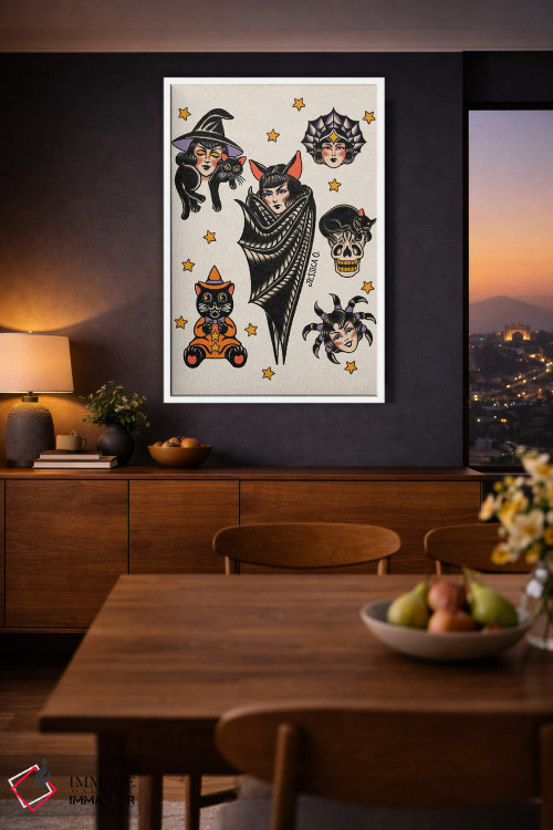 تابلو دکوراتیو هر روز هالووین است اثر جسیکا ا. - D2W