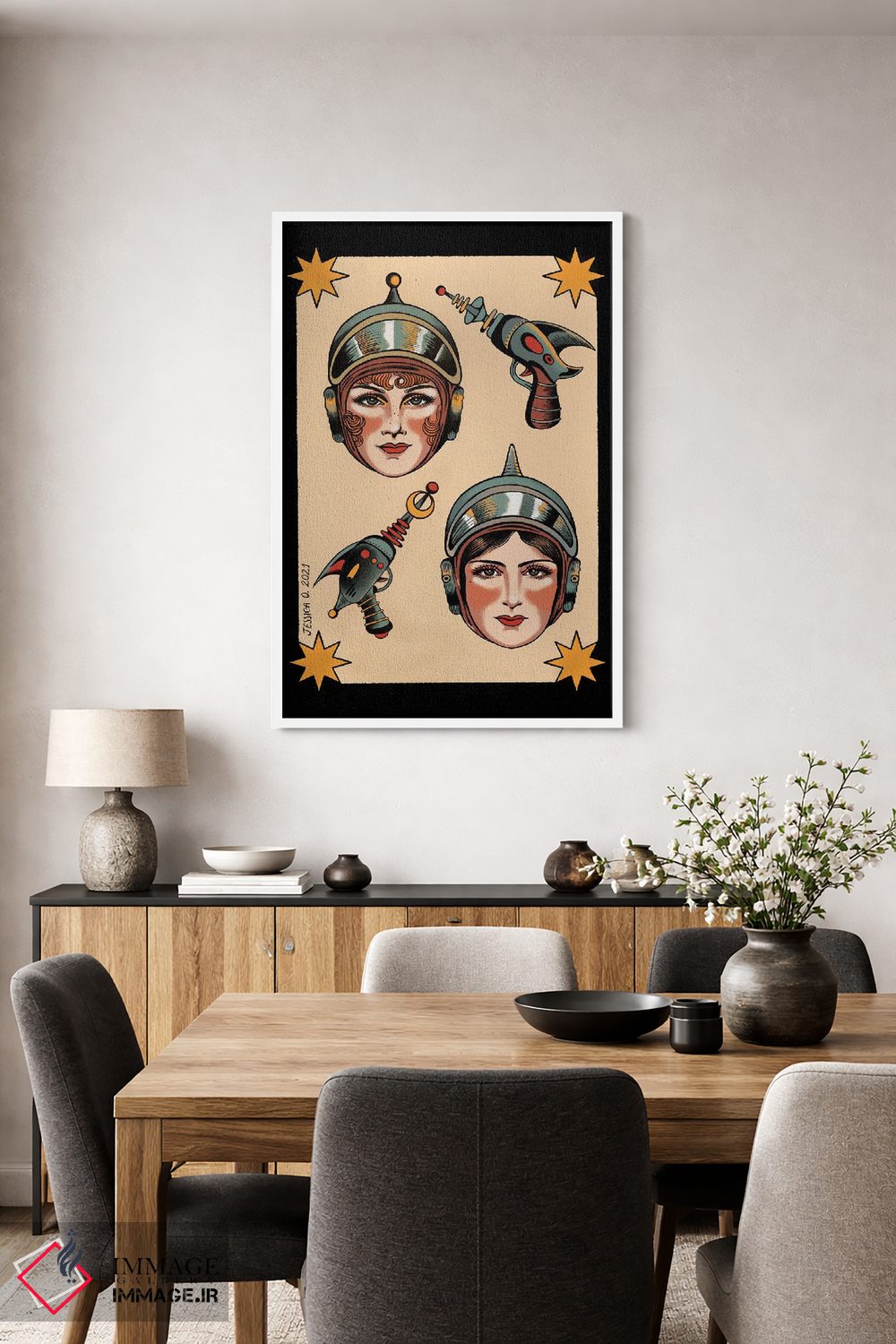 تابلو دکوراتیو جوجه های ستاره ای اثر جسیکا ا. - D4W