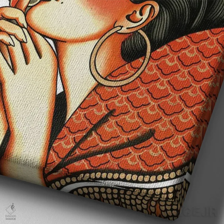 تابلو دکوراتیو آرزو کن ۲ اثر جسیکا ا. - نمای نزدیک بافت بوم