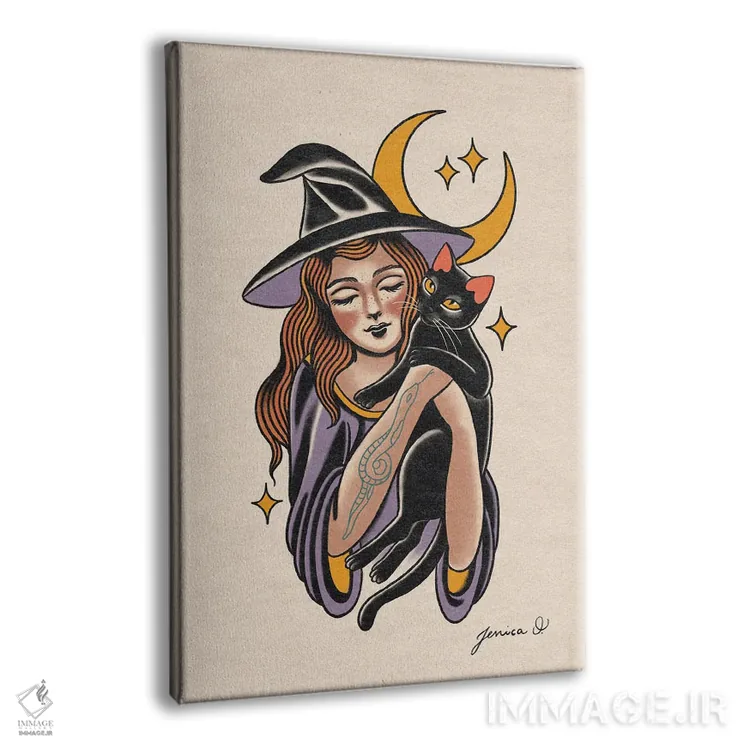 تابلو دکوراتیو جادوگر شیرین اثر جسیکا ا. - نمای پرسپکتیو محصول
