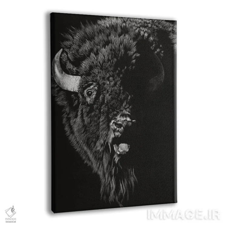 تابلو دکوراتیو کنده کاری وحشی ۴ اثر جولی تی. چاپمن - نمای پرسپکتیو محصول