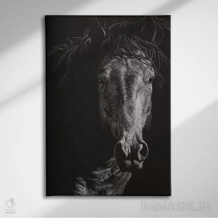 تابلو مدرن کنده کاری وحشی ۶ اثر جولی تی. چاپمن - نمای روبهرو روی دیوار