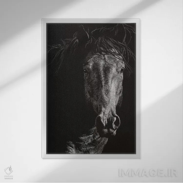 تابلو مدرن کنده کاری وحشی ۶ اثر جولی تی. چاپمن - نمای قابدار سفید