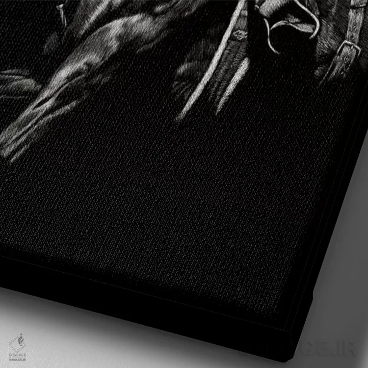 تابلو دکوراتیو رودئوی کنده کاری ۱ اثر جولی تی. چاپمن - نمای نزدیک بافت بوم