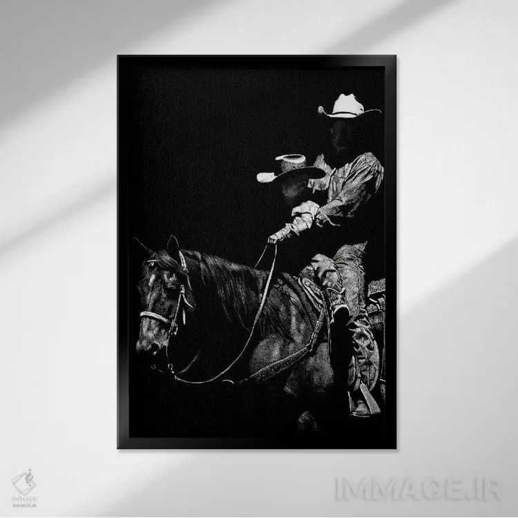 تابلو دکوراتیو رودئوی کنده کاری ۲ اثر جولی تی. چاپمن - نمای قابدار مشکی