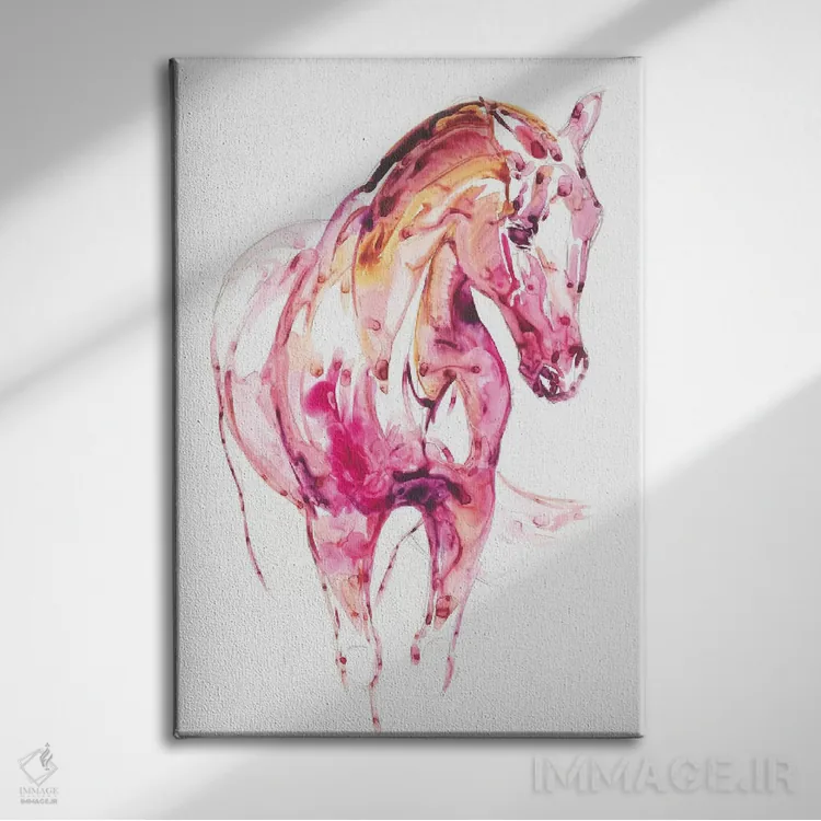 تابلو دکوراتیو اسب گارنت ۳ اثر جولی تی. چاپمن - نمای روبهرو روی دیوار