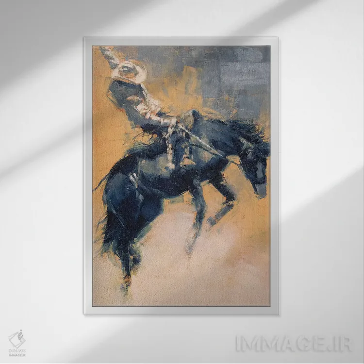 تابلو دکوراتیو حس نیلی ۳ اثر جولی تی. چاپمن - نمای قابدار سفید