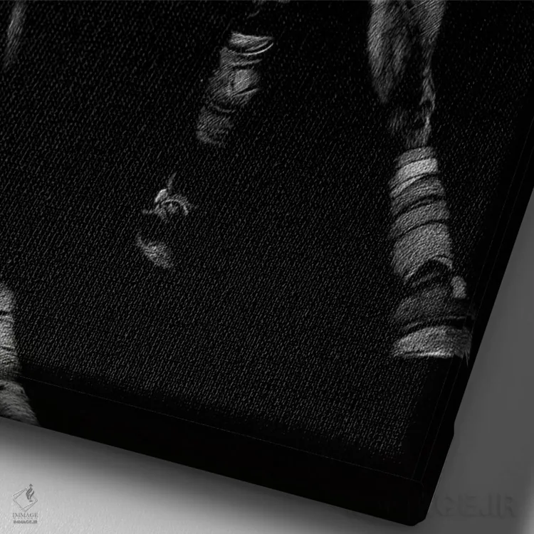 تابلو دکوراتیو رودئوی کنده کاری ۳ اثر جولی تی. چاپمن - نمای نزدیک بافت بوم