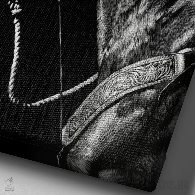 تابلو دکوراتیو رودئوی کنده کاری ۵ اثر جولی تی. چاپمن - نمای نزدیک بافت بوم