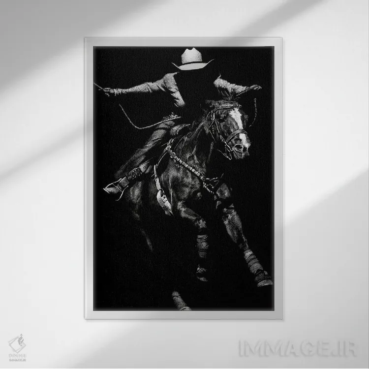 تابلو دکوراتیو رودئوی کنده کاری ۳ اثر جولی تی. چاپمن - نمای قابدار سفید