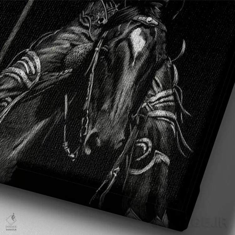 تابلو دکوراتیو رودئوی کنده کاری ۶ اثر جولی تی. چاپمن - نمای نزدیک بافت بوم