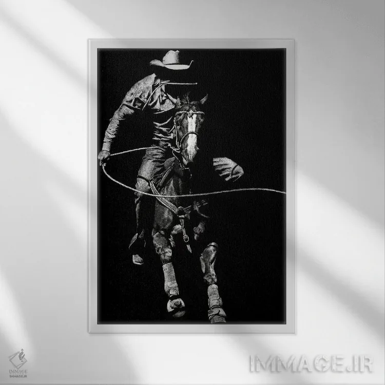 تابلو دکوراتیو رودئوی کنده کاری ۸ اثر جولی تی. چاپمن - نمای قابدار سفید