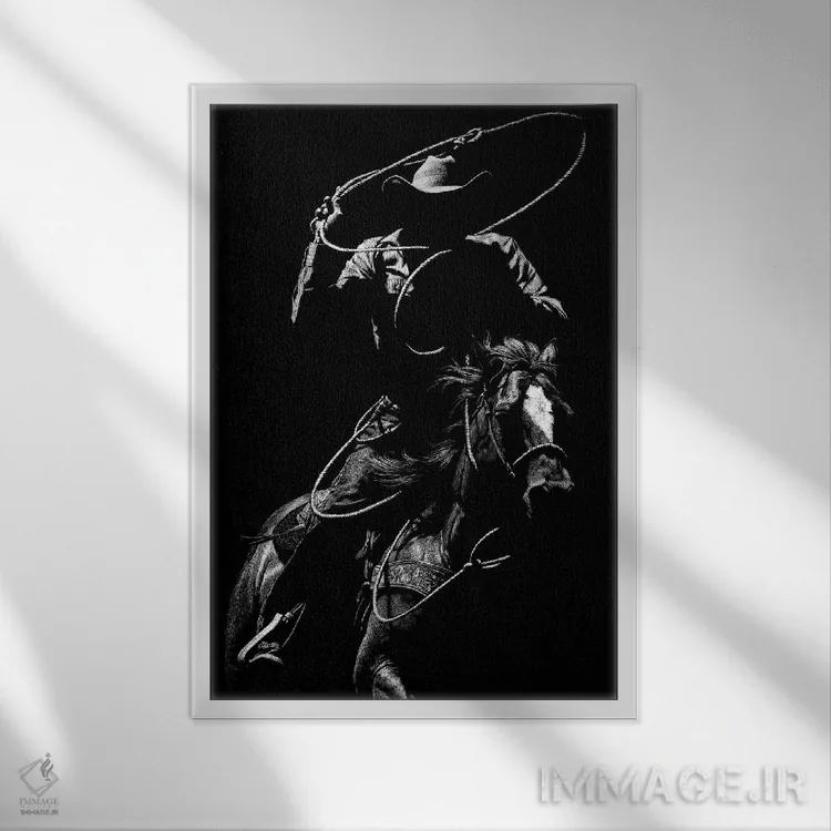 تابلو دکوراتیو رودئوی کنده کاری ۷ اثر جولی تی. چاپمن - نمای قابدار سفید