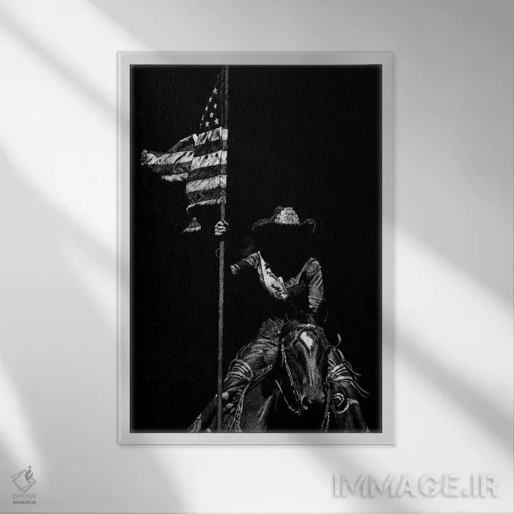 تابلو دکوراتیو رودئوی کنده کاری ۶ اثر جولی تی. چاپمن - نمای قابدار سفید