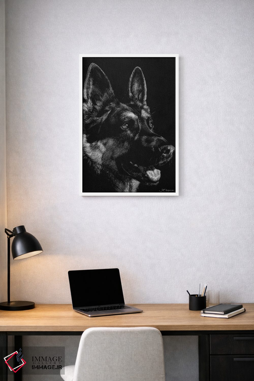 تابلو دکوراتیو حکاکی سگ ها شماره ۱ اثر جولی تی. چاپمن - D1W