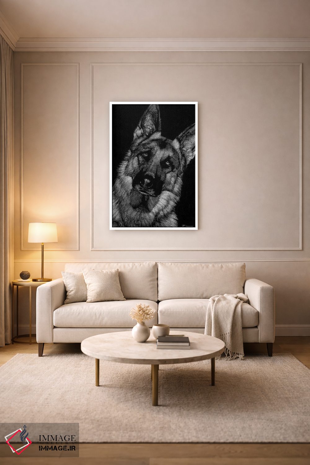 تابلو دکوراتیو حکاکی سگ ها شماره ۲ اثر جولی تی. چاپمن - D3W